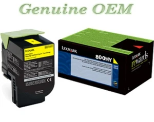 80C0HYG Original OEM Lexmark 800HYG Toner, Gelb Hohe Kapazität Original Versiegelt - Bild 1 von 1