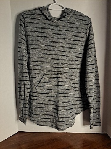 VETEMENTS Free For All maglione donna leggero felpa con cappuccio tasca canguro taglia XL grigio