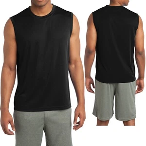Mens Sleeveless Muscle T-Shirt Shooter Tank Dri Fit Moisture Wick XS-XL 2X 3X 4X - Picture 1 of 8