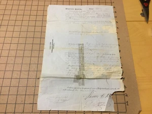 vintage original 1852 Havana Cuba -- ship Charter document for GRANITE STONE  - Picture 1 of 6