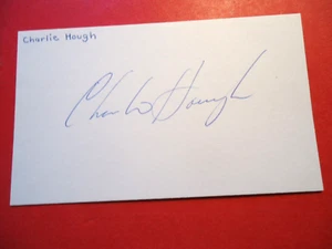 Charlie Hough - Autograph on 3" X 5" Index Card - Texas Rangers - Picture 1 of 1