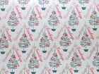 VTG CHRISTMAS STORE 1950 WRAPPING PAPER GIFT WRAP 2 YARDS ATOMIC AGE TREES