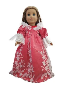 Doll Clothes 18" Dress Royal Red Holiday Gown Fits 18" American Girl Dolls - Picture 1 of 4