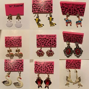 New Betsey Johnson Earrings Mixed RARE - each sold separately - Picture 1 of 11