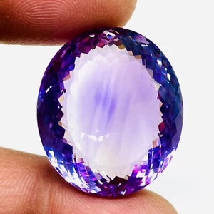 VVS 69,75 quilates amatista natural 27x23,5 mm corte ovalado piedra preciosa suelta sin tratar - Imagen 1 de 7