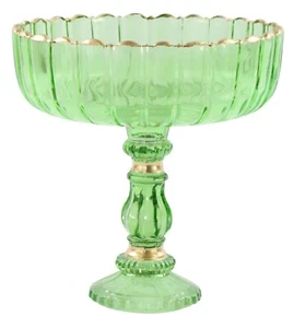 Grüner Pokal "RIVIERA" H. 22cm aus Glas vielseitig einsetzbar Geschirr HOFF - Bild 1 von 3