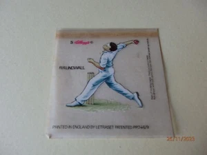 Ray Lindwall - 1977 Kelloggs Transfer/sticker- Letraset - Rare - Picture 1 of 2