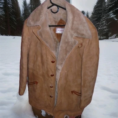 MCGREGOR VINTAGE MENS SHERPA LINED LEATHER JACKET SIZE 44-SEE PICTURES FIRST — 第 1/4 张图片