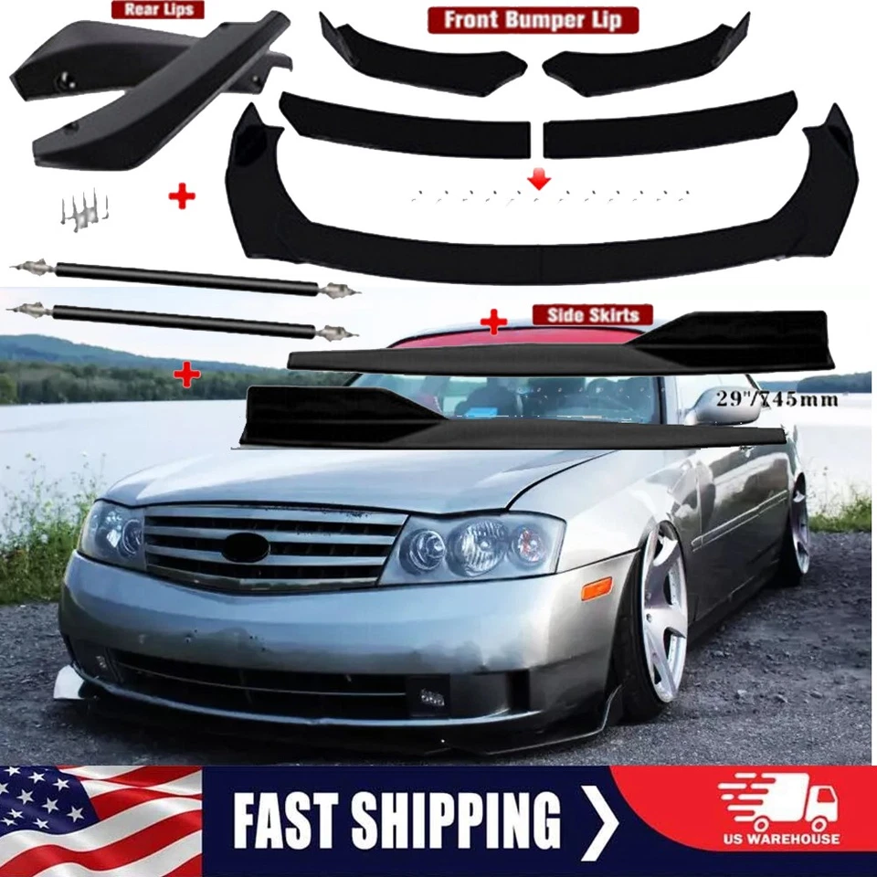 Side Skirts Rear Front Bumper Chin Lip Spoiler + Strut Rods For Infiniti M37 M45 Foto 1 de 4