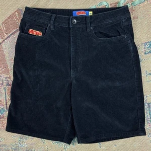 Empyre Black Cord Herren Größe 30 Baggy Shorts Skateboard Y2K Relaxed Fit GUC - Bild 1 von 14