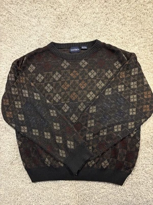 Vintage grandpa sweater adult medium cosby retro throwback hippie mens ********* - Image 1 of 4