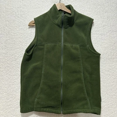 Cabela's Polartec Fleece Vest Full Zip Green Outdoor Sleeveless Pockets Sz S REG - Image 1 of 4