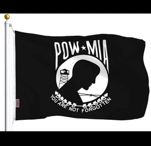 POW-MIA Black Flag You are Not Forgotten Prisoner of War 3x5ft - Picture 1 of 1