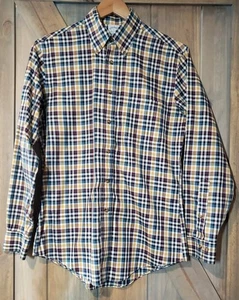 Brooks Brothers Mens Small Original Polo Shirt LS Plaid Supima Cotton Non Iron - Picture 1 of 8