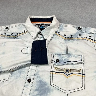 Austin Season Shirt Mens Extra Large Heavy 2 Pocket Epaulette Designer Luxury  - Image 1 of 4