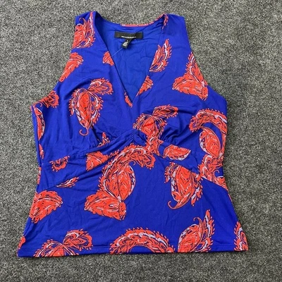 Top halter estampado recortado WHITE HOUSE BLACK MARKET para mujer talla L  Foto 1 de 4