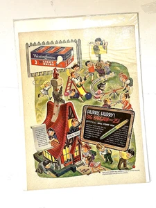 Anuncio impreso de revista Life 1952 - Bombillas Westinghouse de Stan y Jan Berenstain - Imagen 1 de 2