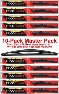 Paquete de 10 cuchillas limpiaparabrisas traseras Trico 10-1 (x10) 10" ajuste 9 mm gancho brazo limpiaparabrisas trasero - Imagen 1 de 4