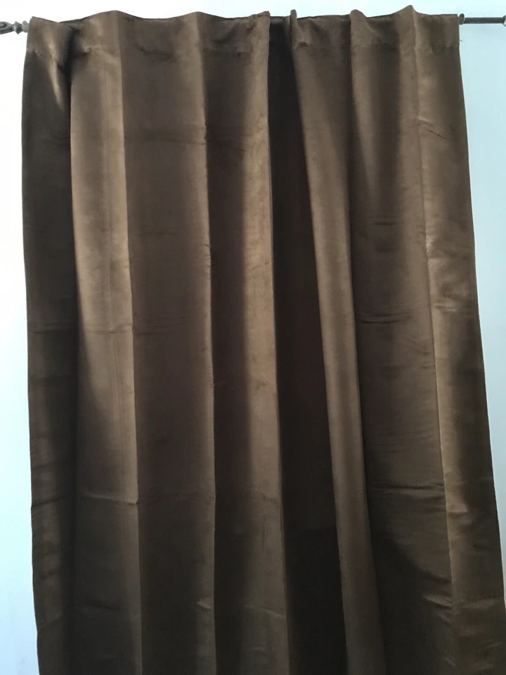 B L Home Brown Insul Dark Back Tab Panel New Complete Room Darkening 56 x 84  - Image 1 of 4