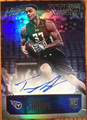 2016 Prestige Rookie Autographs Xtra Points Gold Tajae Sharpe #TS #’d 04/50 - Image 1 of 2