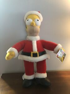 Homer Simpson In Santa Suit 15 Inch Plush With Stand Applause New With Tags
