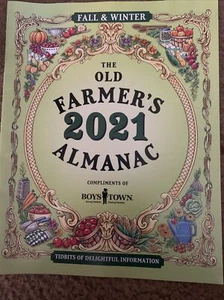 The Old Farmer's Almanac 2021 Fall Winter Boys  Town Tidbits Of Delightful Info - Picture 1 of 12