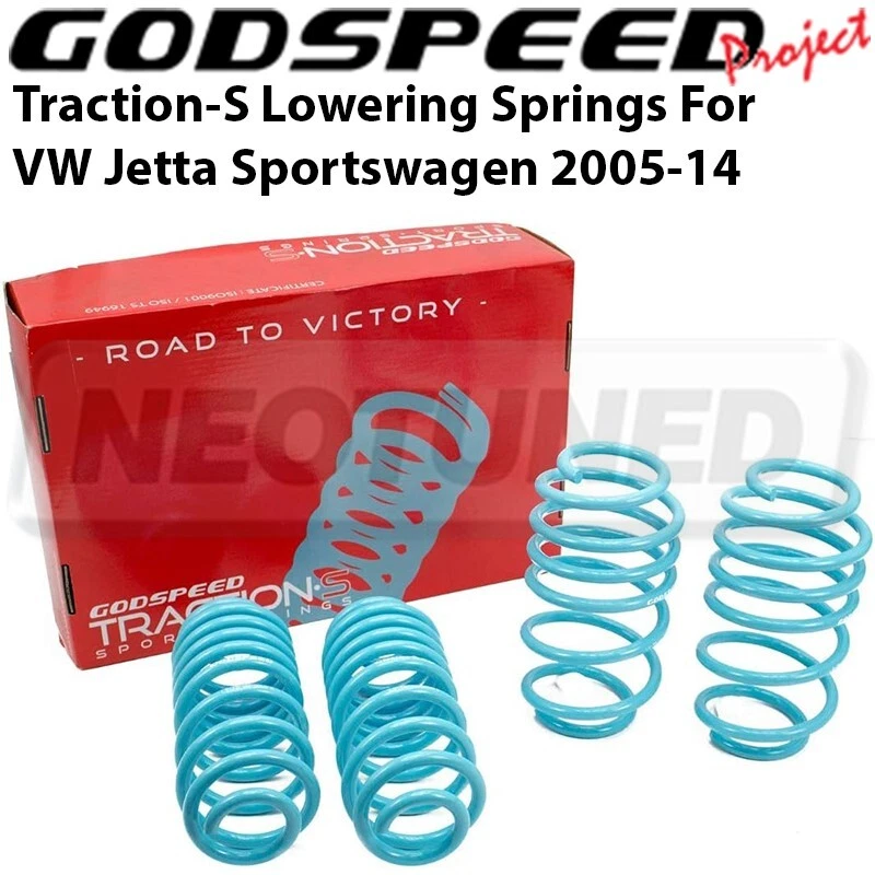 GODSPEED TRACTION-S™ RESORTES REDUCTORES DE RENDIMIENTO PARA VW JETTA SPORTSWAGEN 05-14 Foto 1 de 4