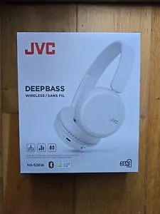 JVC Deep Bass HA-S36W Wireless Bluetooth Headset White - Picture 1 of 2