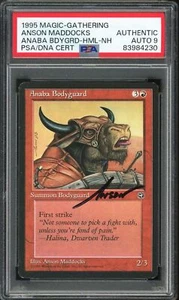 PSA AUTO 9 - 1995 MAGIC THE GATHERING HOMELANDS ANABA BODYGUARD - ANSON MADDOCK - Picture 1 of 2
