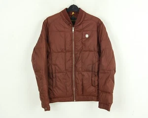 ANTONY MORATO Gold Men S 46 Puffer Padded Jacket Coat Bomber Burgundy Insulated - Picture 1 of 4