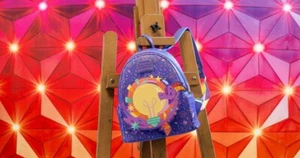 2025 Disney Parks EPCOT Festival of the Arts Figment Loungefly Backpack In Hand - Picture 1 of 1