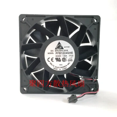 Delta PFB1224GHE 24V 1.62A 12CM 12038 High Air Volume ABB Inverter Fan - Image 1 of 3
