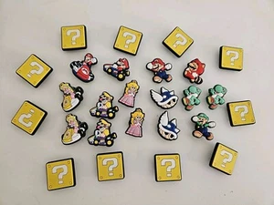 Super Mario Inspired Charms For Crocs Lot Princess Yoshi Luigi, Set Of 26 Pcs - Picture 1 of 3