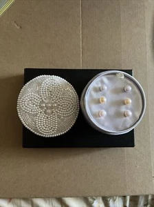 Juego de pendientes de perlas genuinas 14k G. F. (EB850) - Imagen 1 de 4