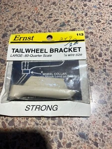 Ernst Tail Wheel Bracket LARGE .60 Quarter Scale 1/8 Wire Size STRONG #113 NIP - Picture 1 of 3