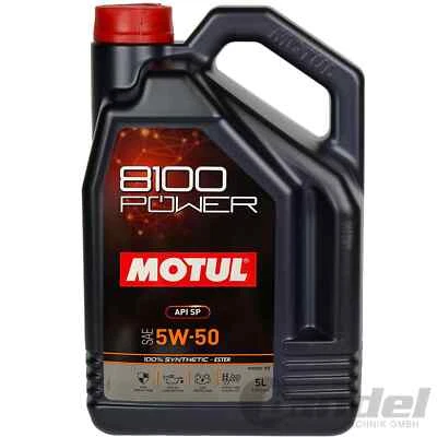 1x5L MOTUL 8100 POWER 5W50 ENGINE OIL SYNTHETIC Fits FORD WSS M2C 931 C - Image 1 of 3