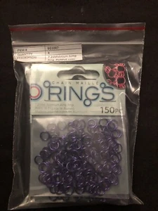 Alaun. Kette Maille Biegeringe geteilt Verbindungsschlaufen 7,25 mm lila 4 Packungen 150 - Bild 1 von 1
