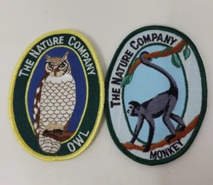 The Nature Company Collector Series Patches Animal Patch Owl Monkey Oval Set 2 - Picture 1 of 5