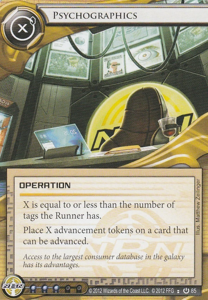 ANDROID NETRUNNER CARD - PSYCHOGRAPHICS - Image 1 of 1