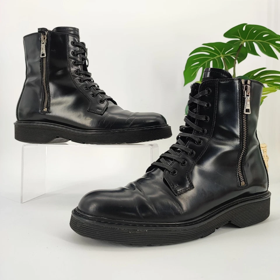 Prada Women’s Black Patent Leather Ankle Boots  3T5881 Size 39 - Image 1 of 4