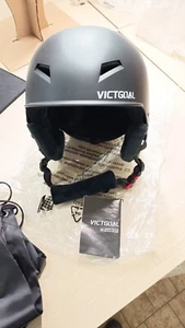 RK-0077 Skihelm für Männer / Frauen mit warmen Lint-Ohrpolstern,Gr.M schwarz NEU - Bild 1 von 4