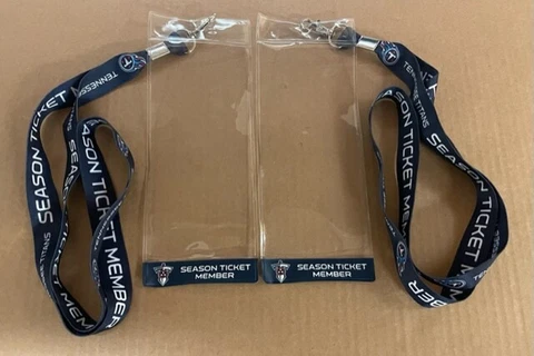 NFL TENNESSEE TITANS Season Ticket Member (2) Blue Lanyard & Ticket Holder **NEW Cover