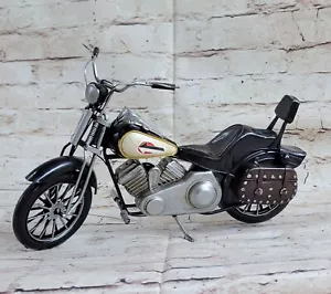 Handmade Indian Motorcycle 1:8 Tinplate Antique Style Metal Model Superb Artwork - Picture 1 of 6