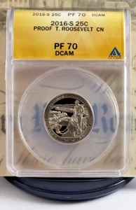 2016-S Theodore Roosevelt NP Proof Quarter - ANACS PF70DCAM - Schön! 0772 - Bild 1 von 6