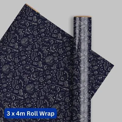 Wrapping Paper Harry Potter Magical Birthday Gift Wrap 3 x 4m Rolls - Image 1 of 4