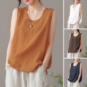 ZANZEA Women Floral Vest Tank Tops Cami Holiday Casual Loose Cotton Blouse Shirt - Picture 1 of 27