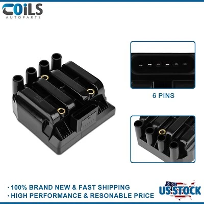 Ignition Coil Pack For 2001-2005 2007 2008 Volkswagen Jetta Golf Beetle L4 2.0L - Image 1 of 4