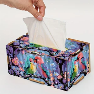 Diamond Painting Wooden Bird Box - Craft Storage Organizer & Reusable Gift - Picture 1 of 10