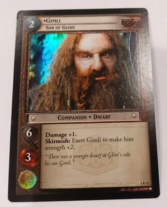 Lord of the Rings TCG Fellowship FotR GIMLI SON OF GLOIN 1R13 FOIL MP - Picture 1 of 2