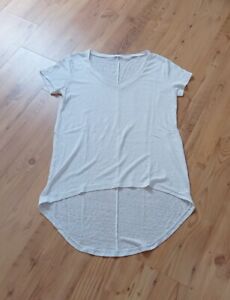 DIVIDED by H&M Long Shirt Tunika S/34 weiß V-Ausschnitt hinten länger abgerundet